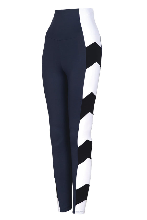 Port De Bras Single Arrow Legging Navy