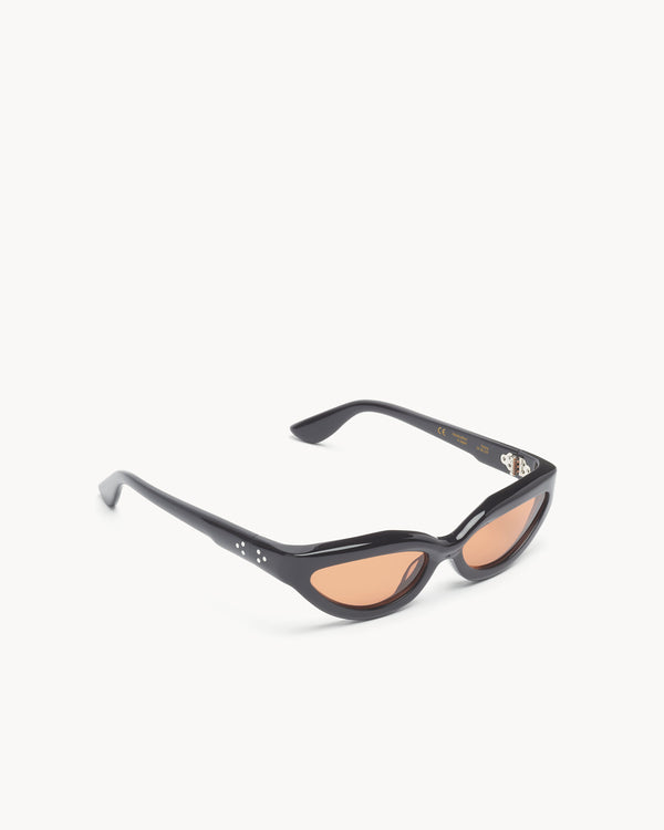 Port Tanger Fanna | Black Acetate | Amber Lens