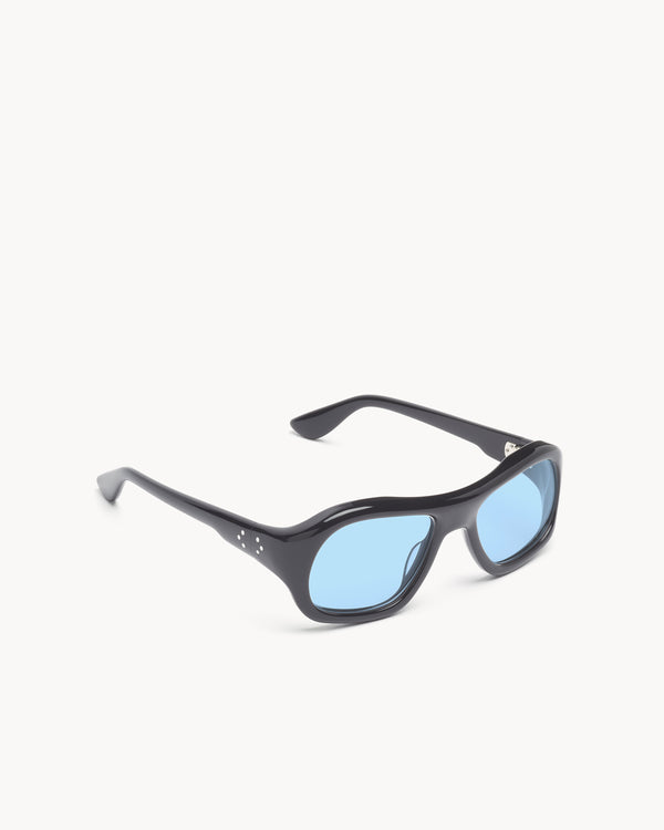 Port Tanger Gray | Black Acetate | Rif Blue Lens