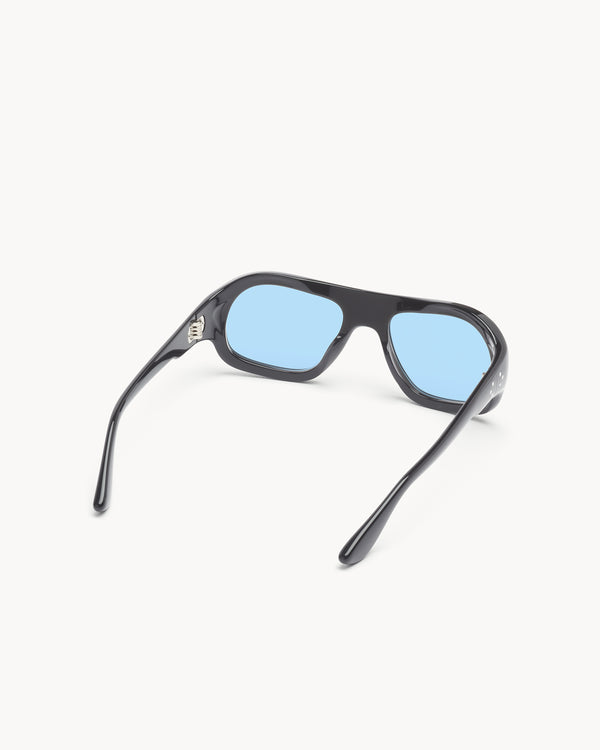 Port Tanger Gray | Black Acetate | Rif Blue Lens