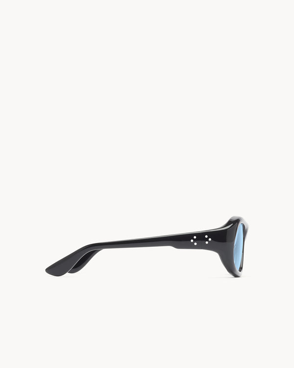 Port Tanger Gray | Black Acetate | Rif Blue Lens