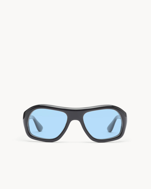 port tanger Gray | Black Acetate | Rif Blue Lens