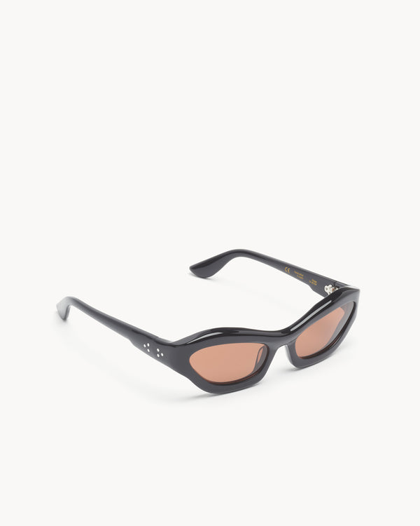 Port Tanger Hayya | Black Acetate | Tobacco Lens