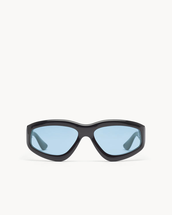 port tanger Irfan | Black Acetate | Rif Blue Lens