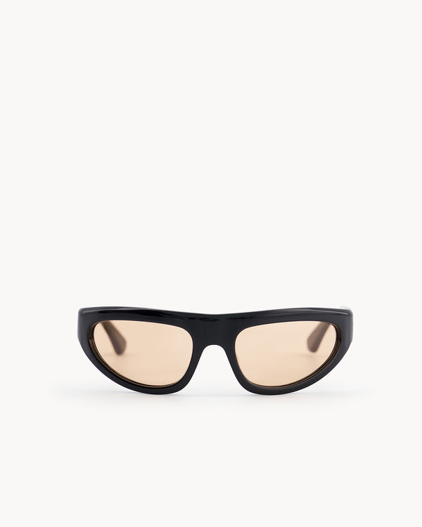 port tanger Malick | Black Acetate | Amber Lens