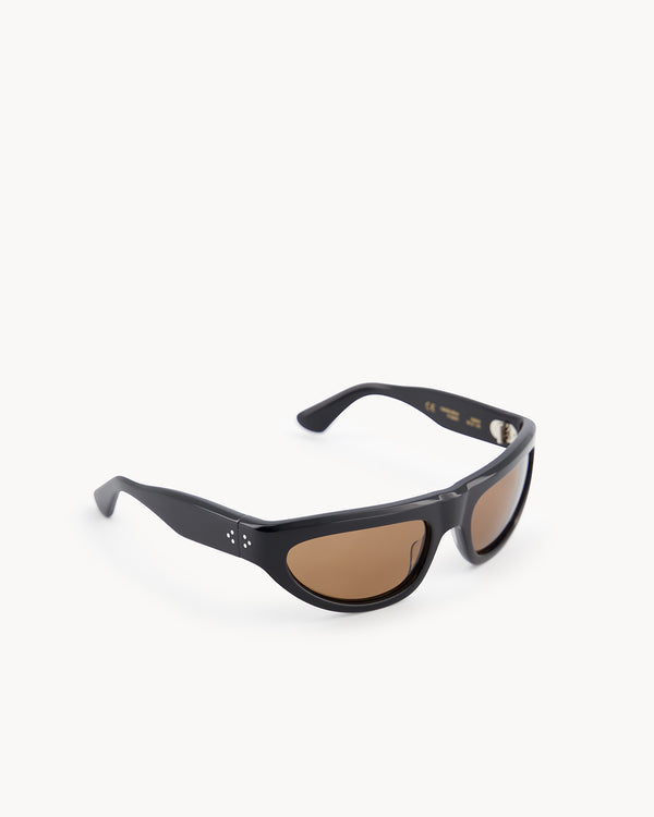 Port Tanger Malick | Black Acetate | Tobacco Lens
