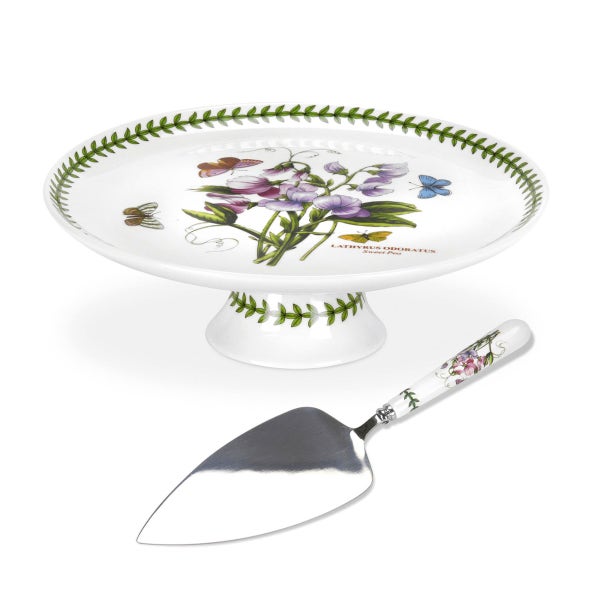 portmeirion Botanic Garden Footed Cake Plate with Server