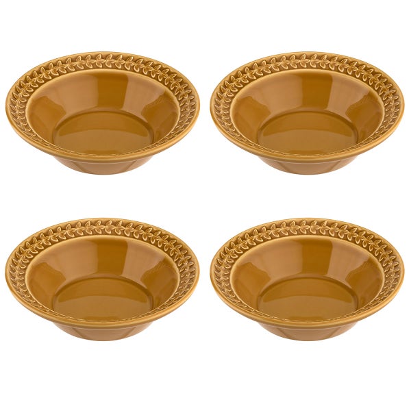 portmeirion Botanic Garden Harmony 4 Cereal Bowls Amber
