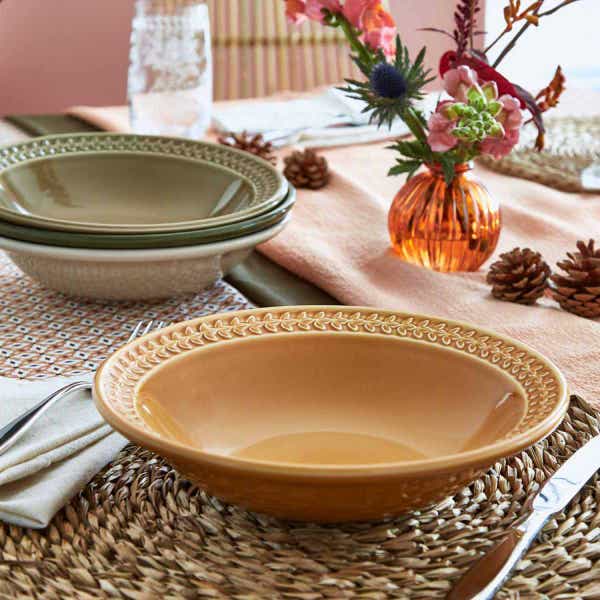Portmeirion Botanic Garden Harmony 4 Pasta Bowls Stone