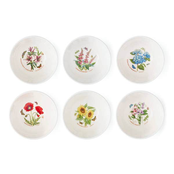portmeirion Botanic Garden Meadow Set of 6 5.5" Stacking Bowls Assorte