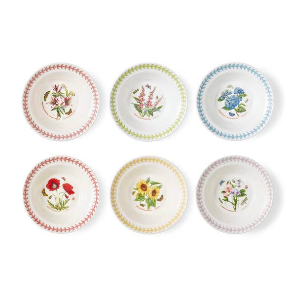 portmeirion Botanic Garden Meadow Set of 6 Oatmeal Bowls Assorted