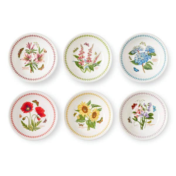portmeirion Botanic Garden Meadow Set of 6 Pasta Bowls Assorted