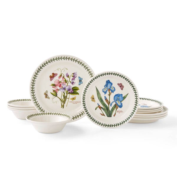 portmeirion Botanic Garden Mixed Design 12 Piece Set