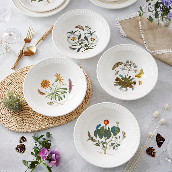 Portmeirion Botanic Garden Papilio Set Of 4 Pasta Bowls