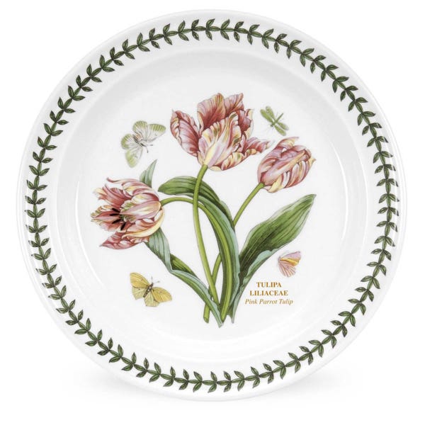 portmeirion Botanic Garden Pink Parrot Tulip Plate 20cm