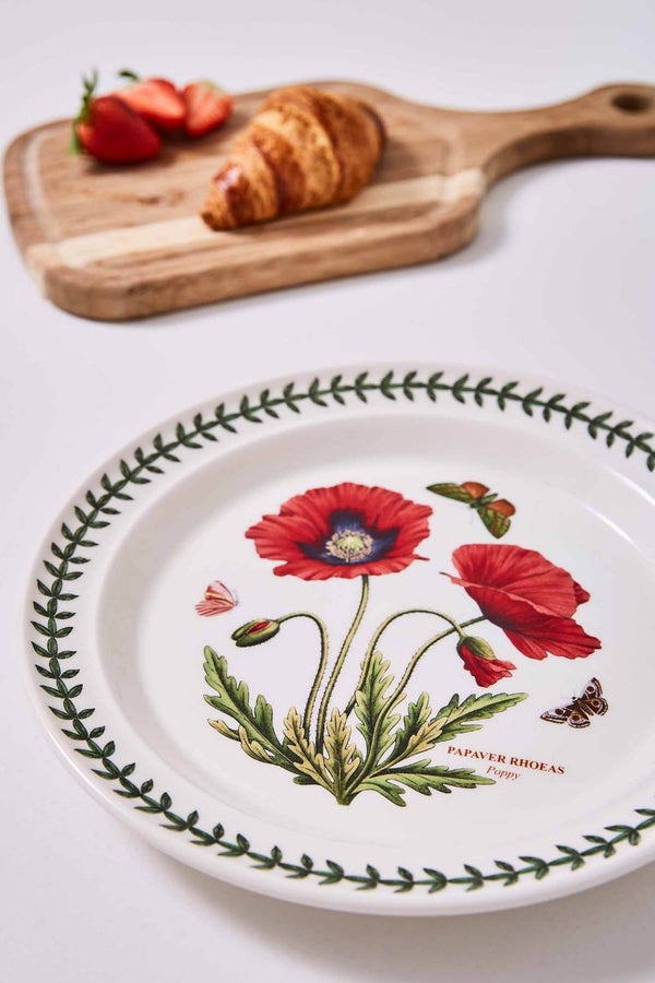 Portmeirion Botanic Garden Poppy Set Of 6 Dinner Plates