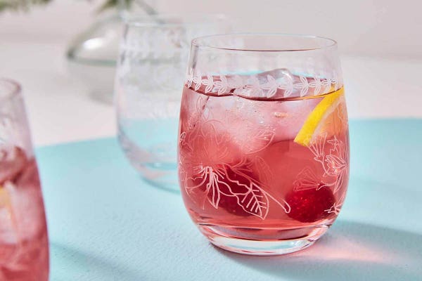 Portmeirion Botanic Garden Set Of 4 Crystal Tumblers