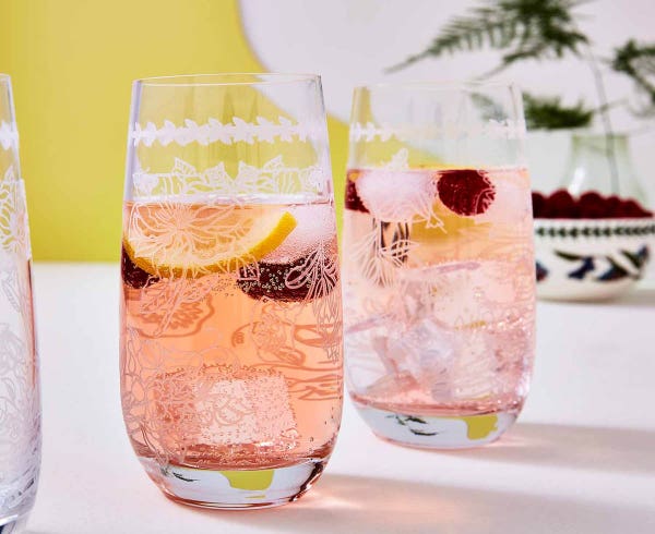 Portmeirion Botanic Garden Set Of 4 Highball Glasses