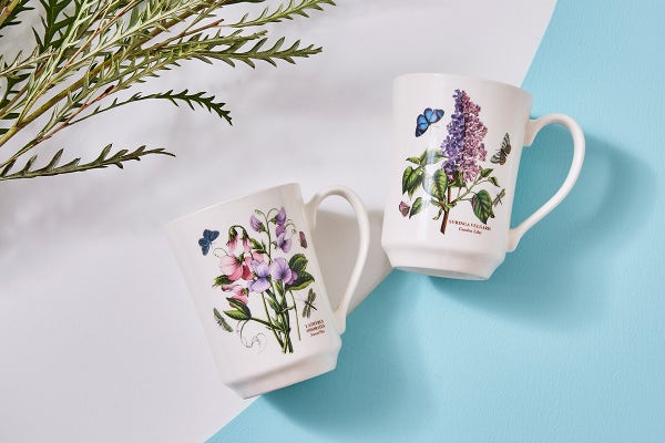 Portmeirion Botanic Garden Set Of 6 Flared Tankard Mugs
