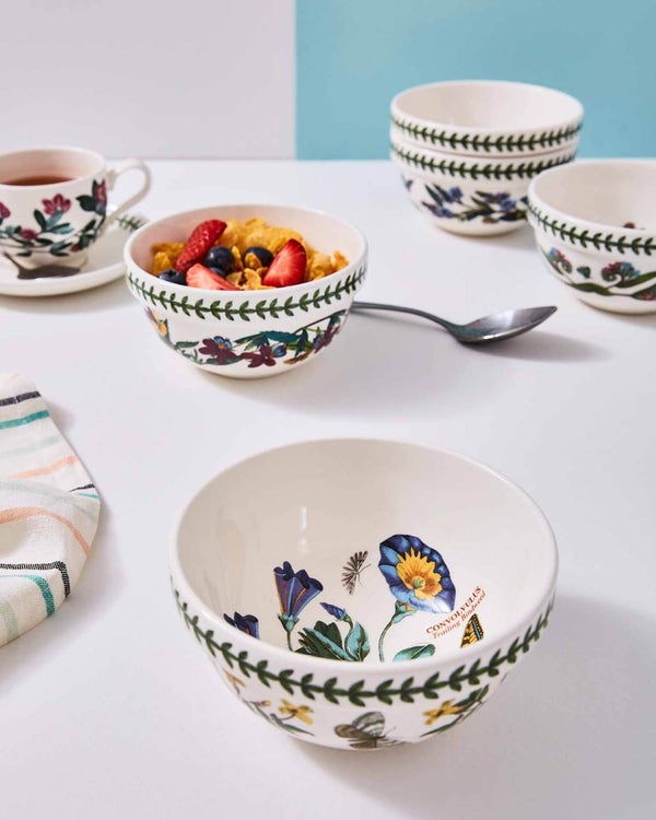 Portmeirion Botanic Garden Set Of 6 Stacking Bowls 14cm