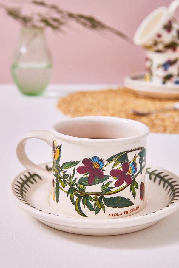 Portmeirion Botanic Garden Set Of 6 Teacups & Saucers