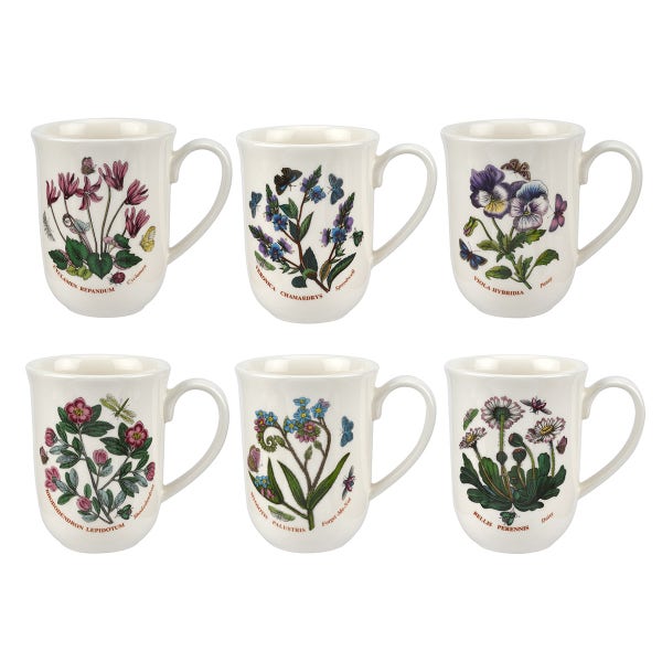 portmeirion Botanic Garden Set of 6 Tulip Beaker Mugs