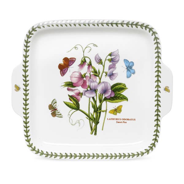 portmeirion Botanic Garden Square Dessert Dish with Handles