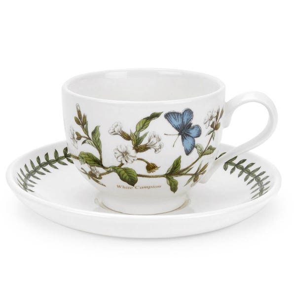 portmeirion Botanic Garden White Campion Teacup & Saucer