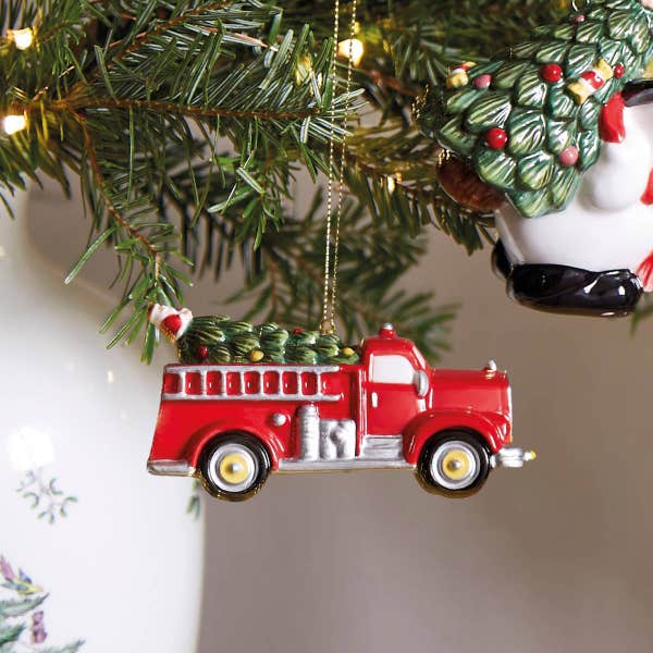 Portmeirion Christmas Tree Firetruck With Tree Ornament