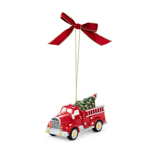 portmeirion Christmas Tree Firetruck with Tree Ornament