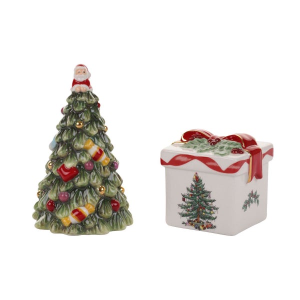 portmeirion Christmas Tree Gift & Tree Salt & Pepper Set