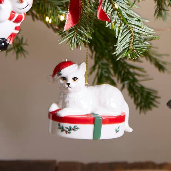 Portmeirion Christmas Tree Kitten With Giftbox Ornament