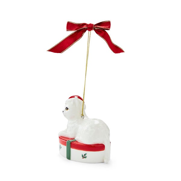 Portmeirion Christmas Tree Kitten With Giftbox Ornament