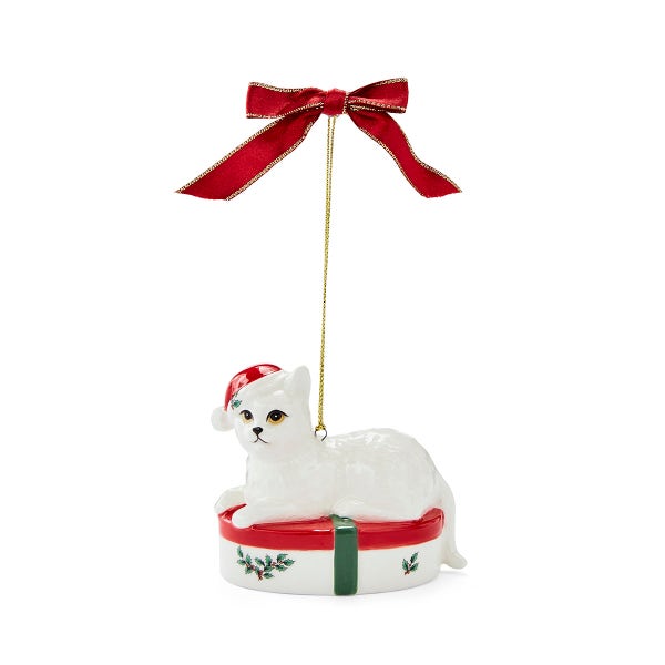 portmeirion Christmas Tree Kitten with Giftbox Ornament