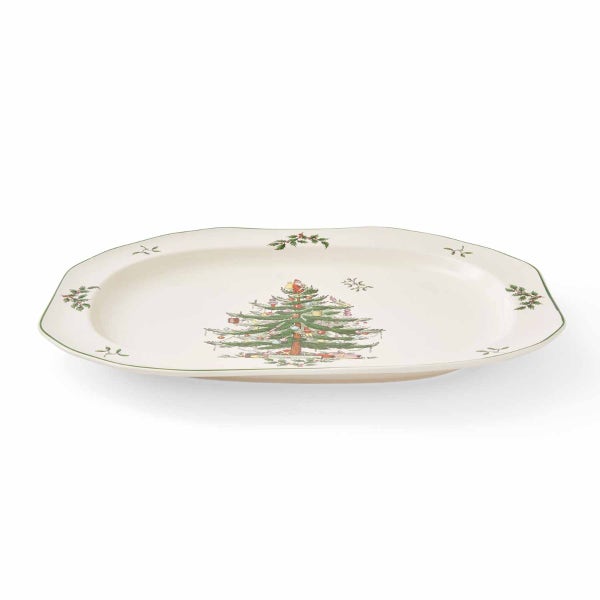 Portmeirion Christmas Tree Sculpted Oval Platter 35cm