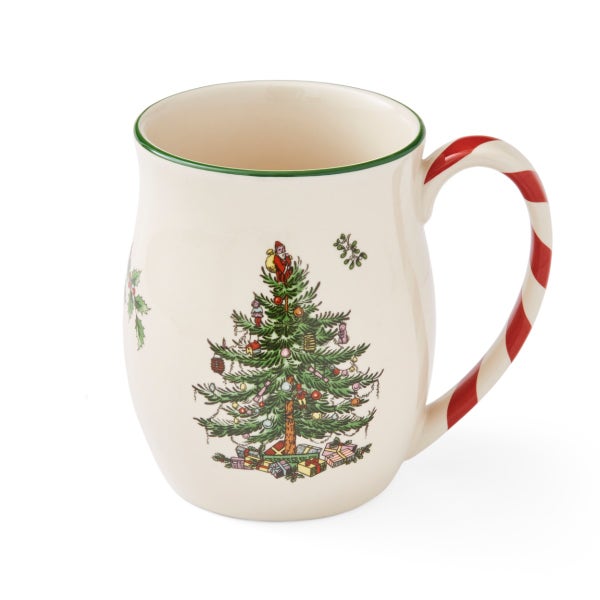 Portmeirion Christmas Tree Set Of 2 Candy Cane Mugs