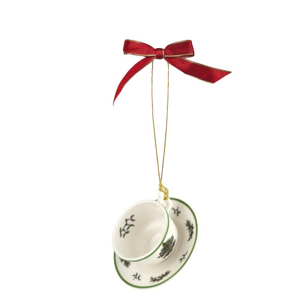 Portmeirion Christmas Tree Set Of 3 Tea Set Ornaments