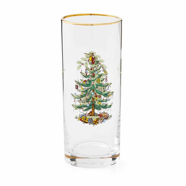 Portmeirion Christmas Tree Set Of 4 Highball Glasses