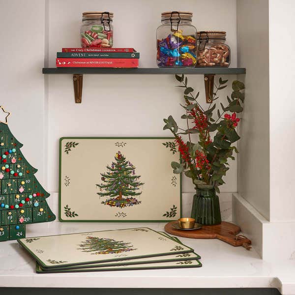 portmeirion Christmas Tree Set of 4 Large Placemats