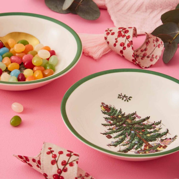 Portmeirion Christmas Tree Set Of 4 Small Cereal Bowls