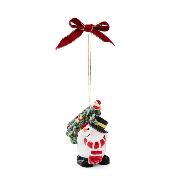 Portmeirion Christmas Tree Snowman Carrying Tree Ornament