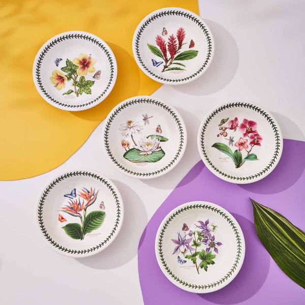 Portmeirion Exotic Botanic Garden Set Of 6 Pasta Bowls
