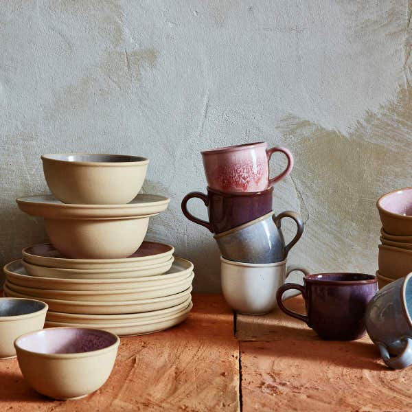 Portmeirion Minerals Set Of 4 Medium Bowls Aquamarine