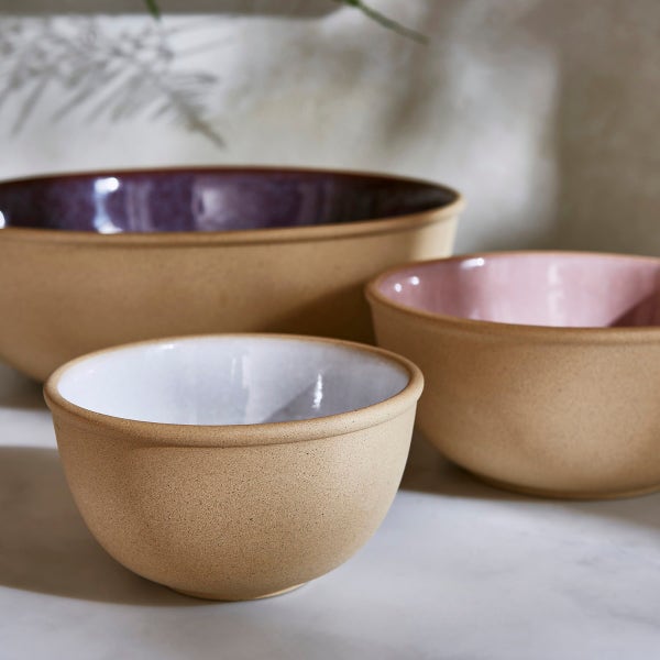 Portmeirion Minerals Set Of 4 Medium Bowls Rose Quartz