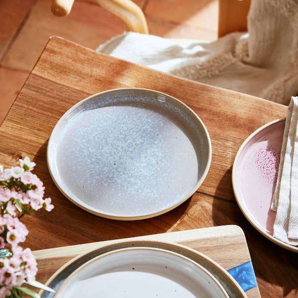 Portmeirion Minerals Set Of 4 Side Plates Aquamarine