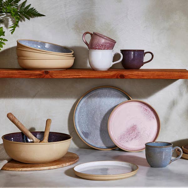 Portmeirion Minerals Set Of 4 Side Plates Rose Quartz