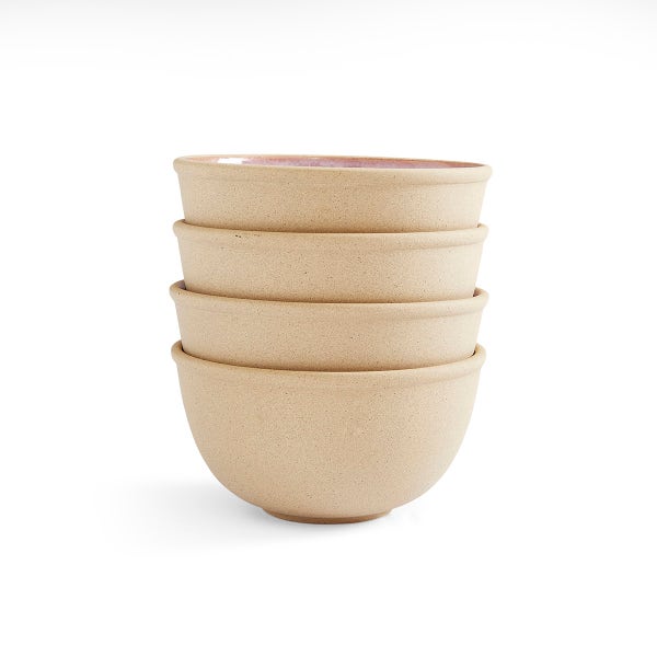 portmeirion Minerals Set of 4 Small Bowls Rose Quartz