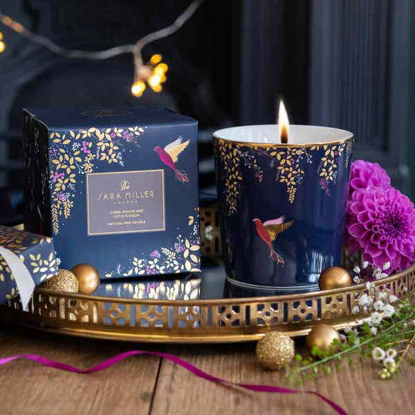 Portmeirion Amber Orchid & Lotus Blossom Candle