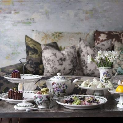 Portmeirion Portmeirion Botanic Garden 10 Inch Dinner Plate Hydrangea Set Of 6