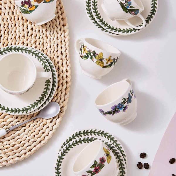Portmeirion Botanic Garden 6 Espresso Cups & Saucers